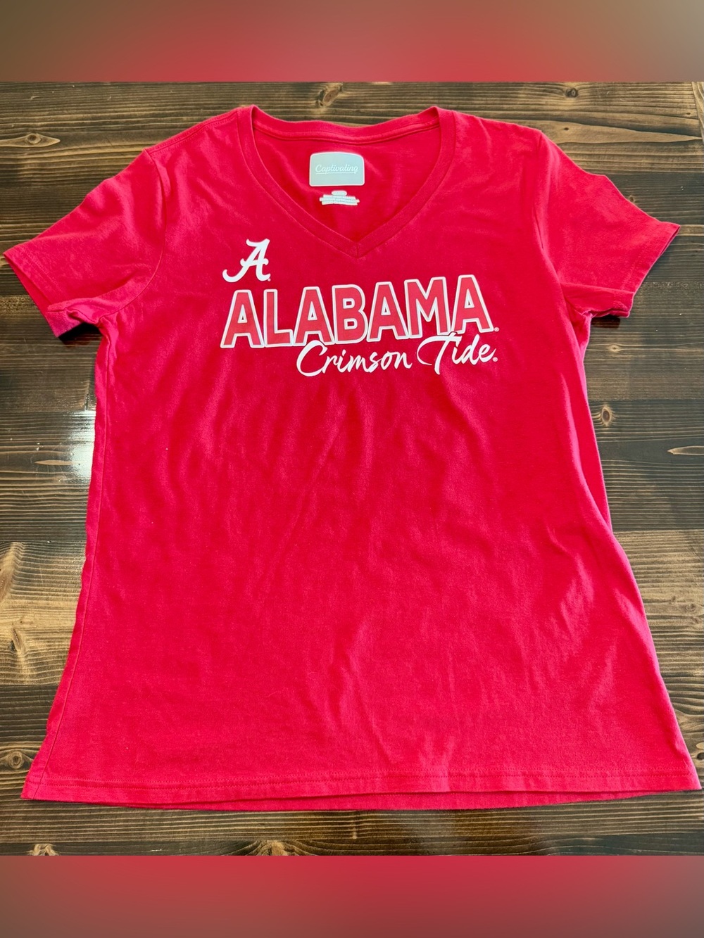 Captivating Women’s Alabama Crimson Tide V-Neck Tee - Red Size M